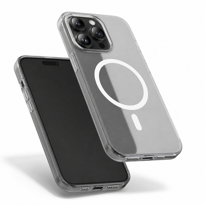 Black iPhone 16 Pro Max case Canada with frosted MagSafe protection
