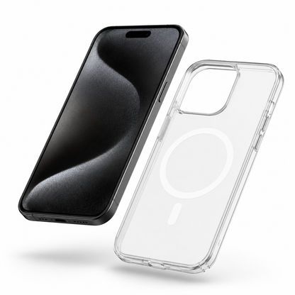 White iPhone 16 Pro Max case Canada with premium frosted MagSafe design
