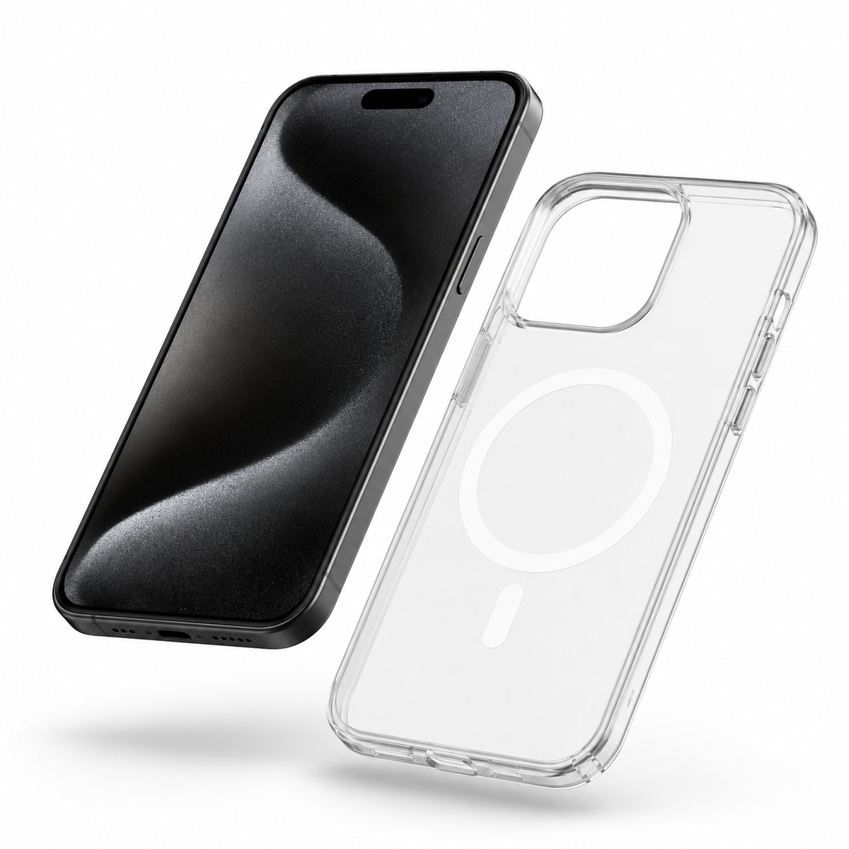 Frosted MagSafe Polar Frost Case for Apple iPhone 13 Pro Max - White - angled product view