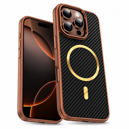 Brown Carbon Elite protective phone cover for Apple iPhone 16 Pro Max
