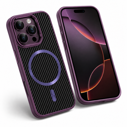 Purple iPhone 16 Pro Max case Canada with premium carbon-style protection