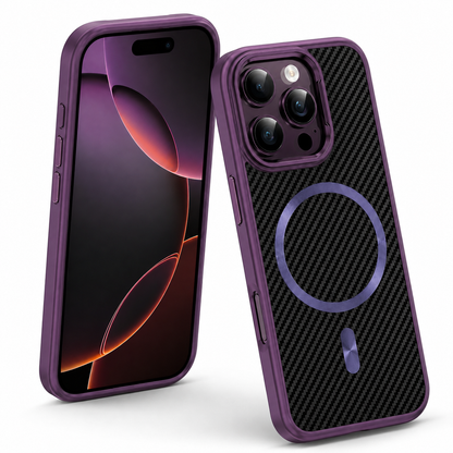 Buy mobile covers online Canada – Purple MagSafe Carbon Elite case
