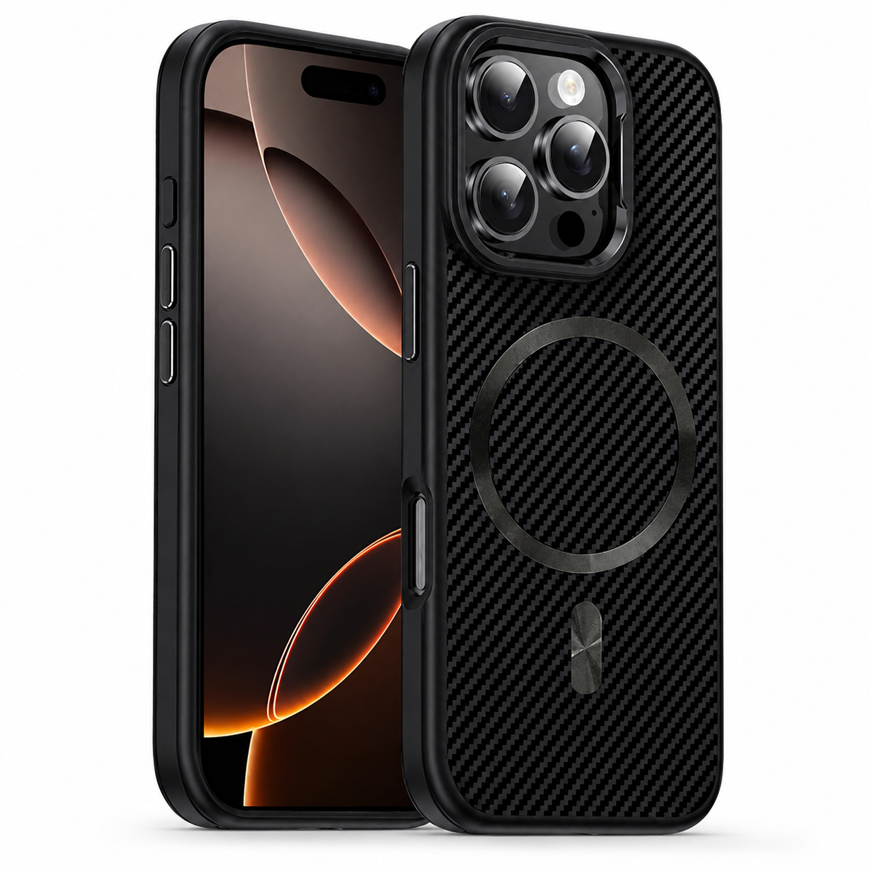 Black MagSafe Carbon Elite Case for Apple iPhone 16 Pro Max
