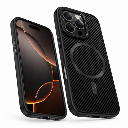 Black Carbon Elite protective phone cover for Apple iPhone 16 Pro Max
