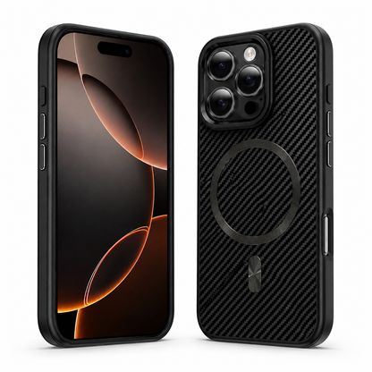 Durable phone cases Canada – Black MagSafe Carbon Elite case
