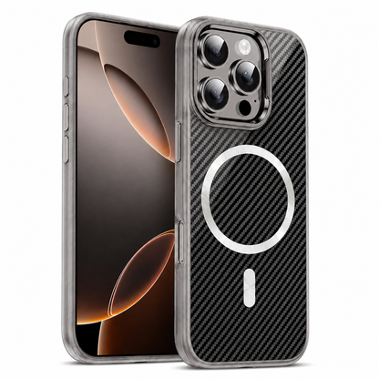 Buy iPhone cases online Canada – Grey MagSafe Carbon Elite case
