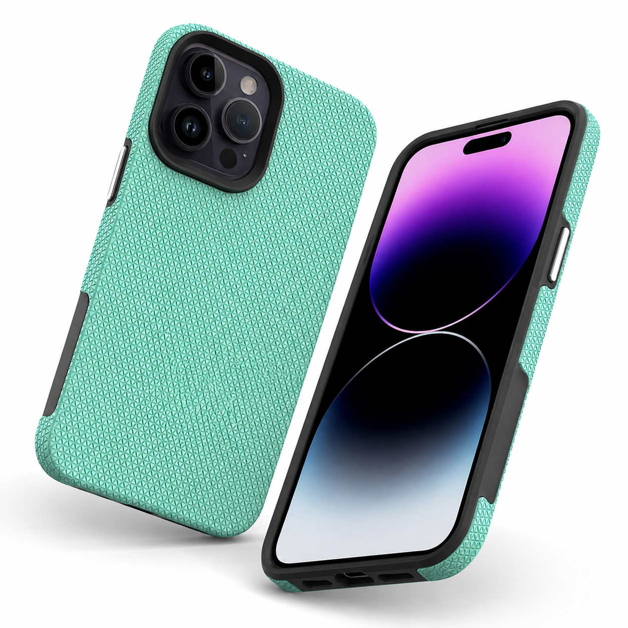 Teal shockproof iPhone 16 Pro Max cover with reinforced corner protection