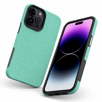 Teal shockproof iPhone 16 Pro Max cover with reinforced corner protection