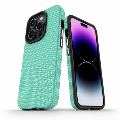Teal iPhone 16 Pro Max case Canada with stylish geometric design