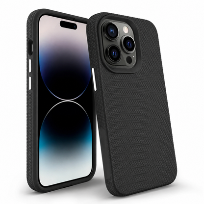 Black geometric triangle phone cover for Apple iPhone 16 Pro Max
