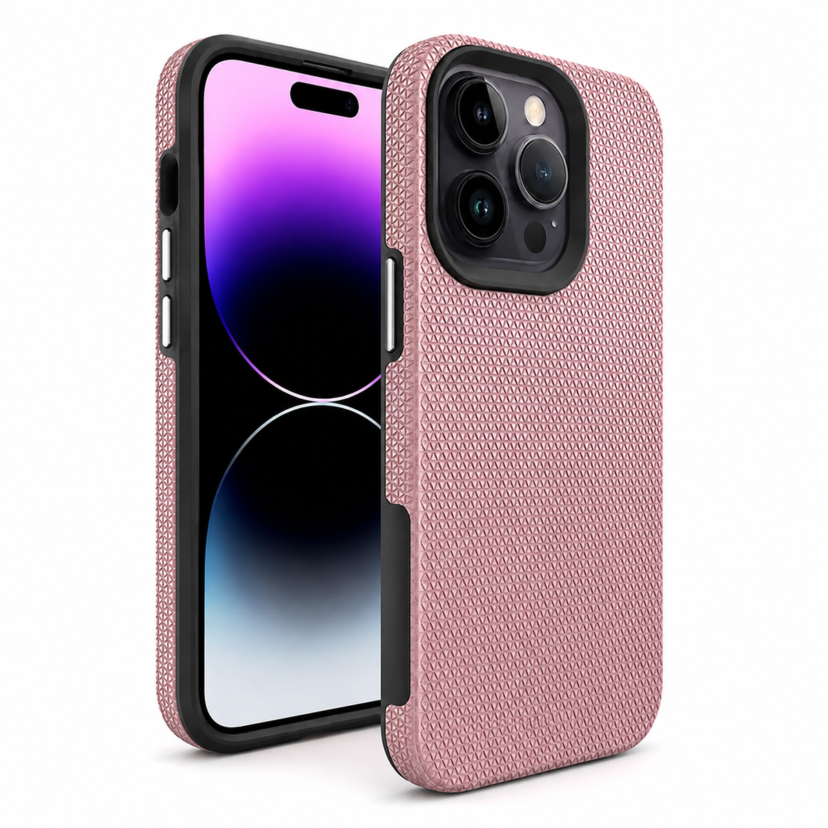 Triangle Case for Apple iPhone 13 Pro - Rose Gold - angled product view