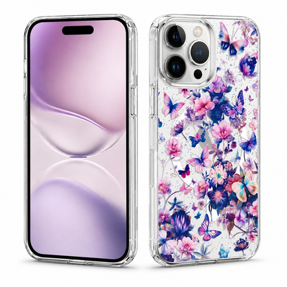 Mini Butterflies MagSafe Floral Fusion Case for Apple iPhone 16 Pro Max
