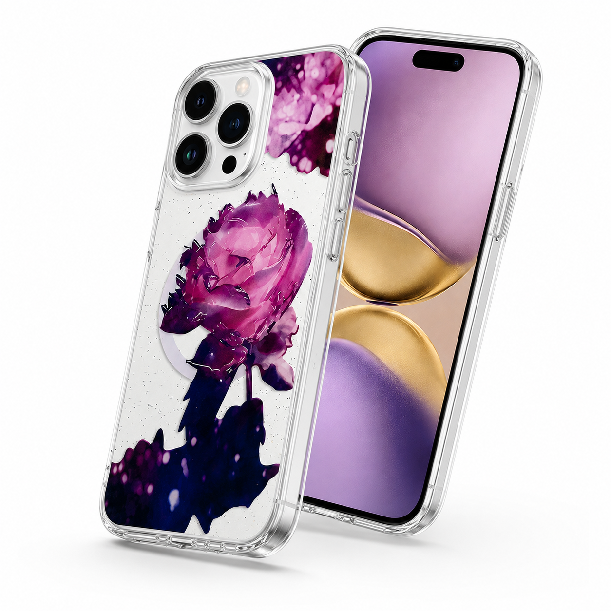 Deep Purple flower phone cover for Apple iPhone 16 Pro Max
