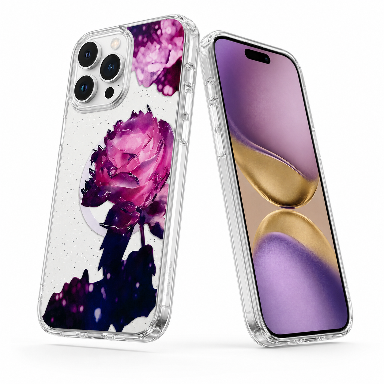 Buy mobile covers online Canada – Deep Purple Floral Fusion MagSafe case

