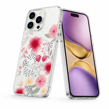 Light Pink flower protective phone cover for Apple iPhone 16 Pro Max
