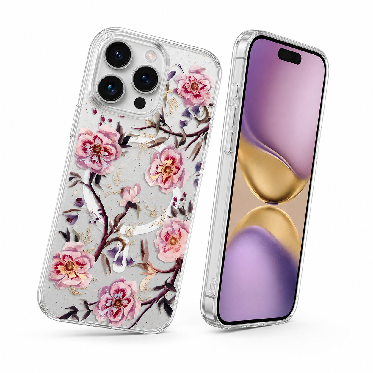 Durable phone cases Canada – Rose Garden Floral Fusion MagSafe case
