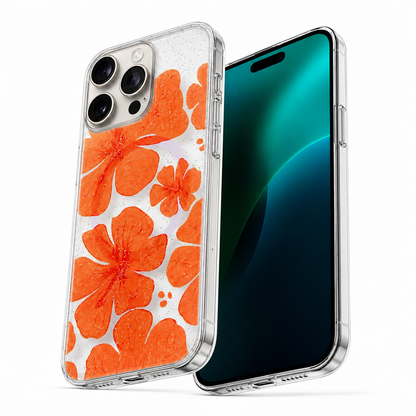 Buy iPhone cases online Canada – Orange Floral Fusion MagSafe case
