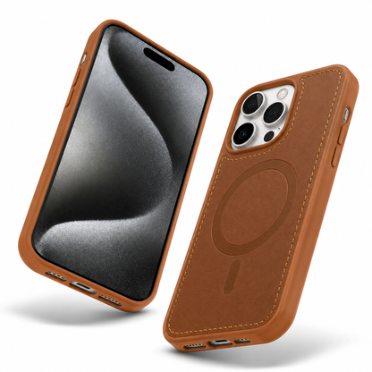 Saddle Brown iPhone 16 Pro Max case Canada with premium MagSafe protection
