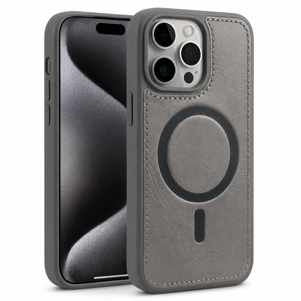 Grey MagSafe Rich Craft Case for Apple iPhone 16 Pro Max
