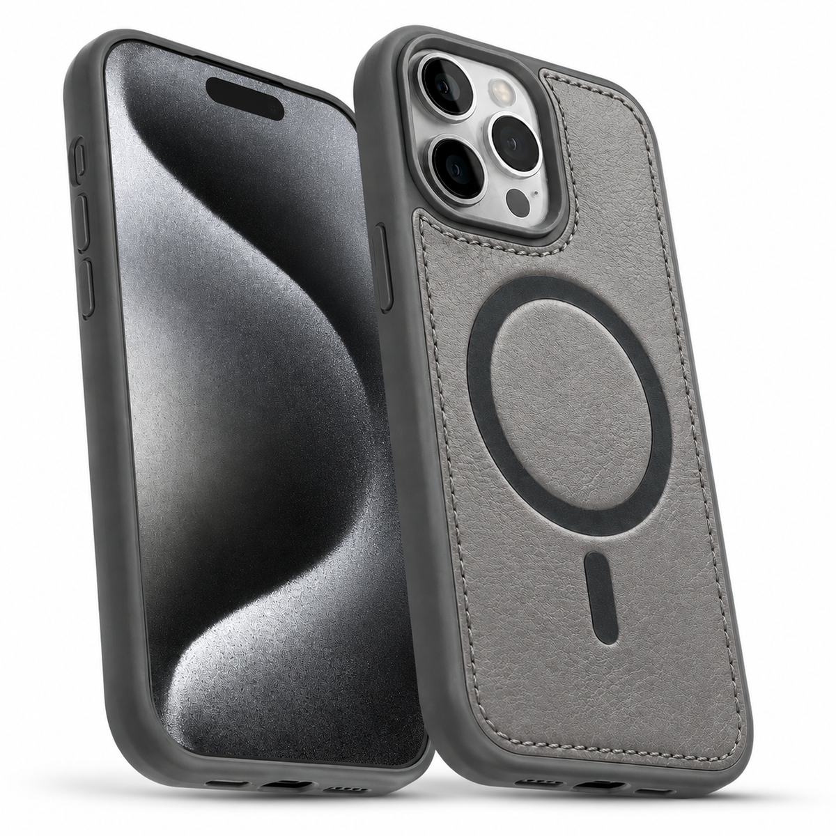 Rich Craft MagSafe Case for Apple iPhone 14 Pro Max - Grey - close-up design view