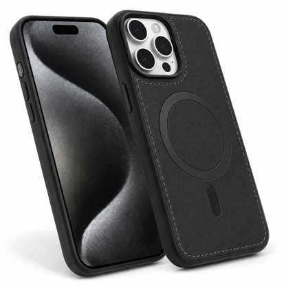Black MagSafe iPhone 16 Pro Max cover with shockproof camera protection