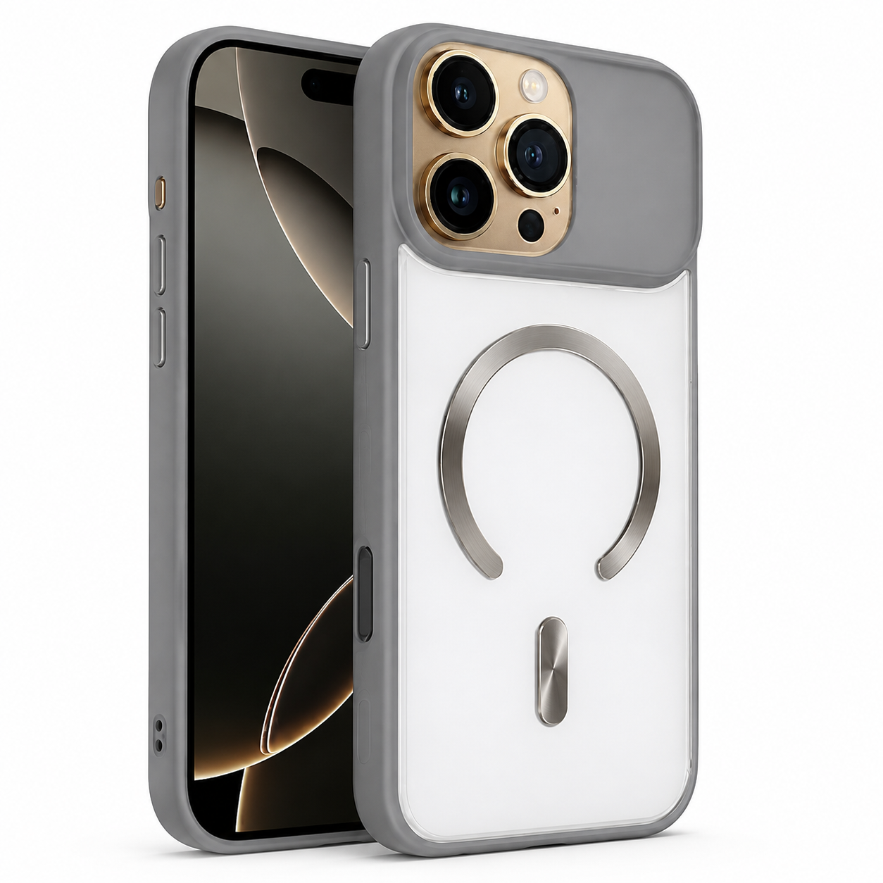 Grey MagSafe Artic Mist Case for Apple iPhone 16 Pro Max
