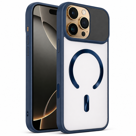 Blue MagSafe Artic Mist Case for Apple iPhone 16 Pro Max
