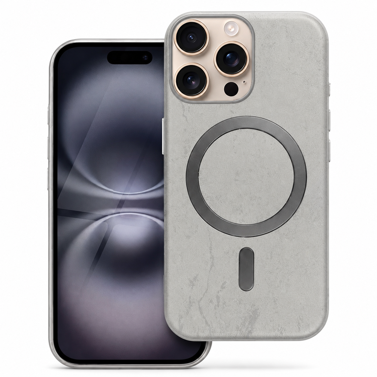 Grey MagSafe Plush Case for Apple iPhone 16 Pro Max
