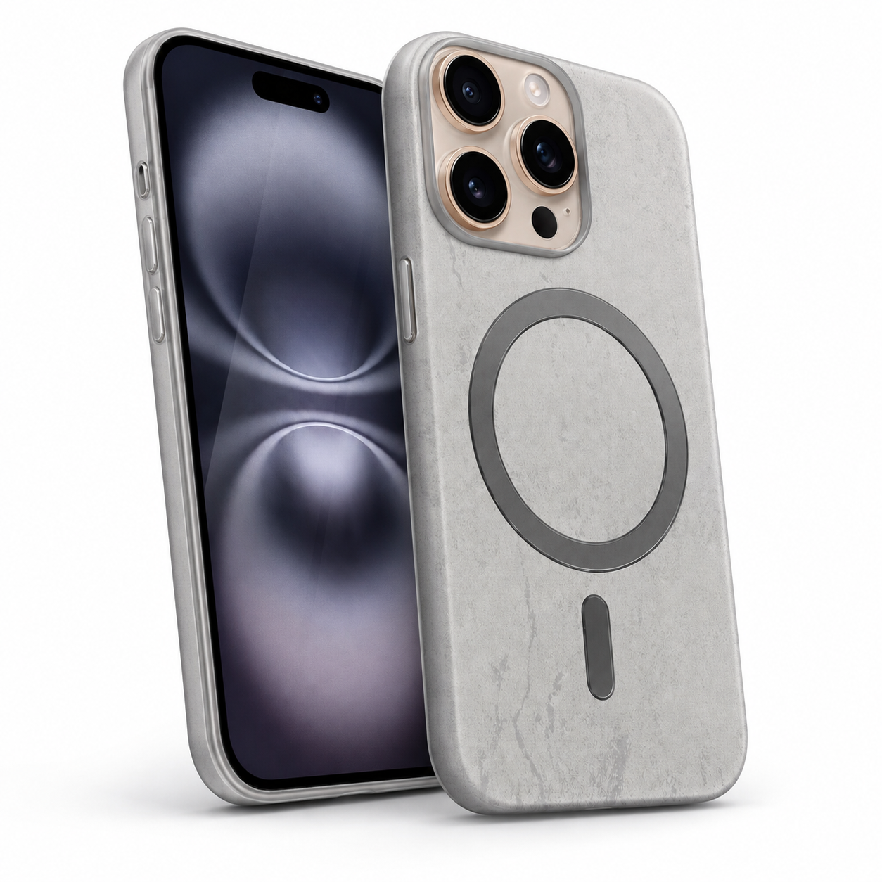 Buy iPhone cases online Canada – Grey MagSafe Plush case
