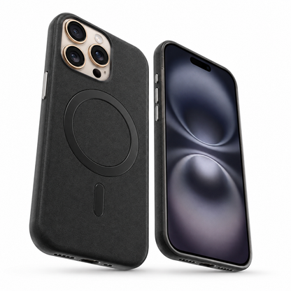 Black Plush protective phone cover for Apple iPhone 16 Pro Max
