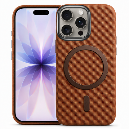 Brown MagSafe Fabric Case for Apple iPhone 16 Pro Max
