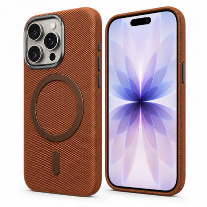 Buy mobile covers online Canada – Brown MagSafe Fabric case
