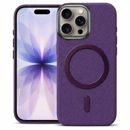 Purple MagSafe Fabric Case for Apple iPhone 16 Pro Max
