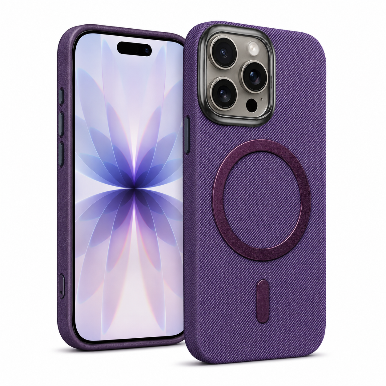 Buy iPhone cases online Canada – Purple MagSafe Fabric case
