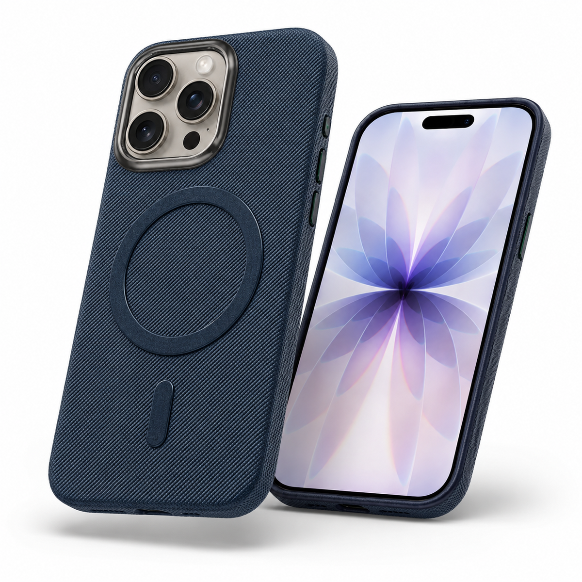 MagSafe Fabric Case Apple iPhone 14 Pro - Dark Blue - side profile product view