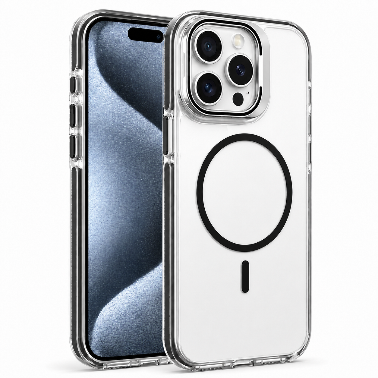 lack Matt Crystalline MagSafe Stand Case for Apple iPhone 16 Pro Max
