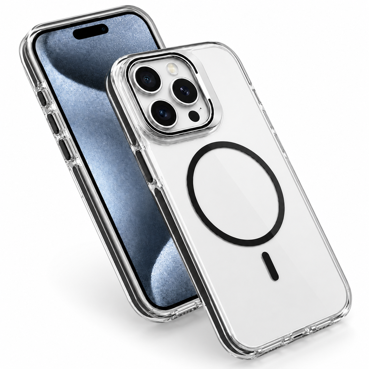 Buy iPhone cases online Canada – Black MagSafe stand protective case

