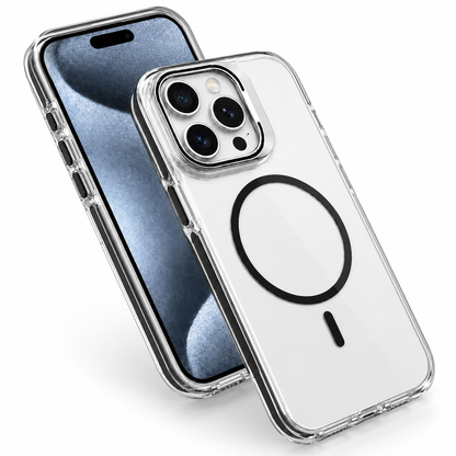 Buy iPhone cases online Canada – Black MagSafe stand protective case
