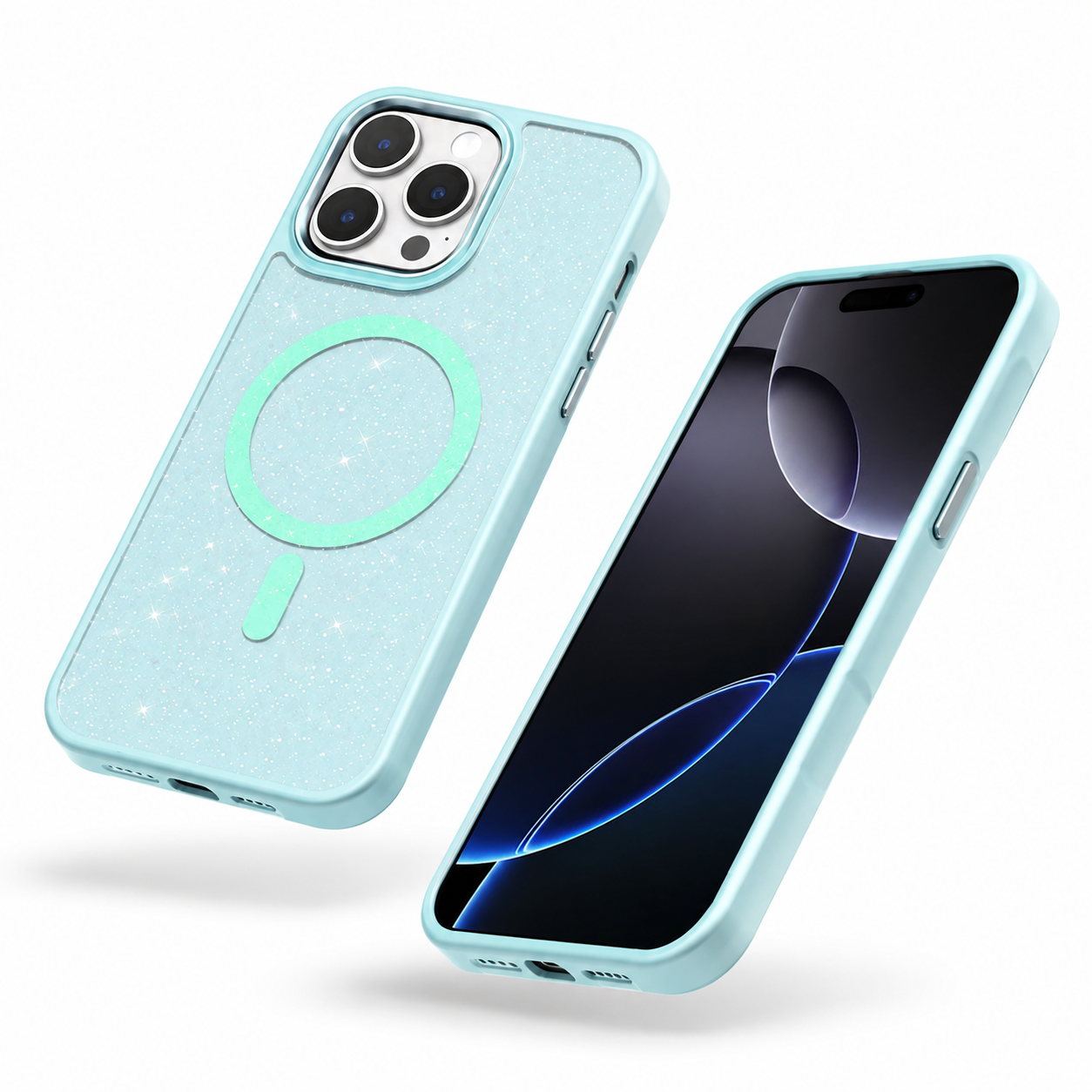 Blue MagSafe iPhone 16 Pro Max cover with durable camera protection