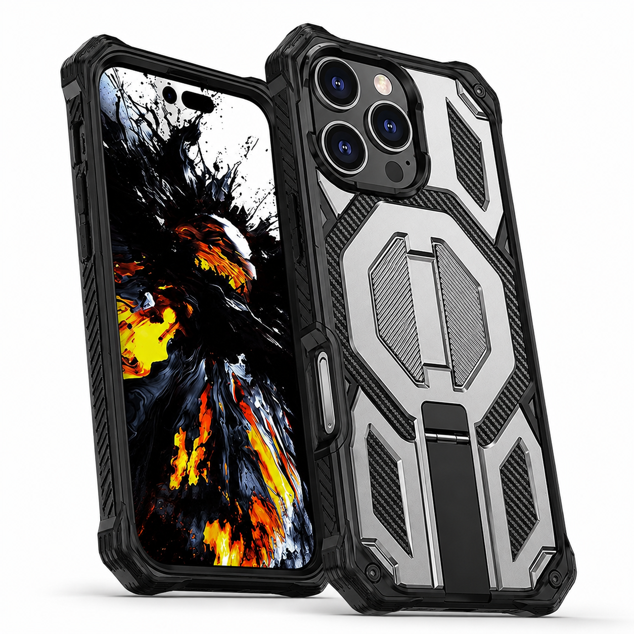 Grey iPhone 16 Pro Max case Canada with rugged MagSafe protection
