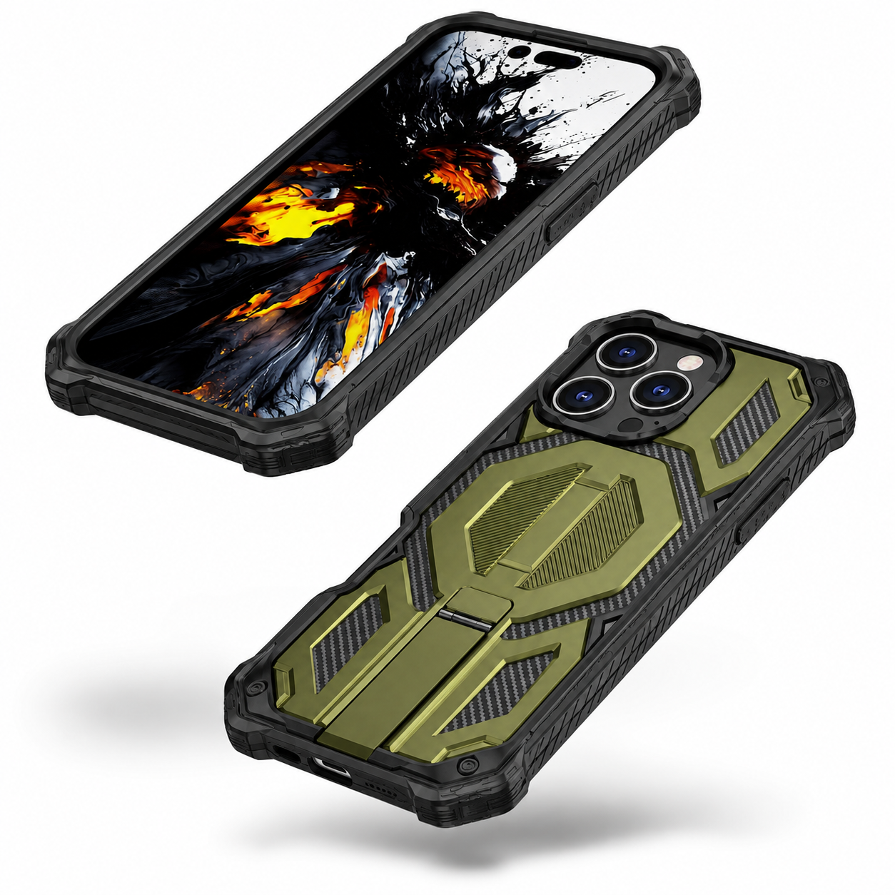 Green iPhone 16 Pro Max case Canada with durable MagSafe protection
