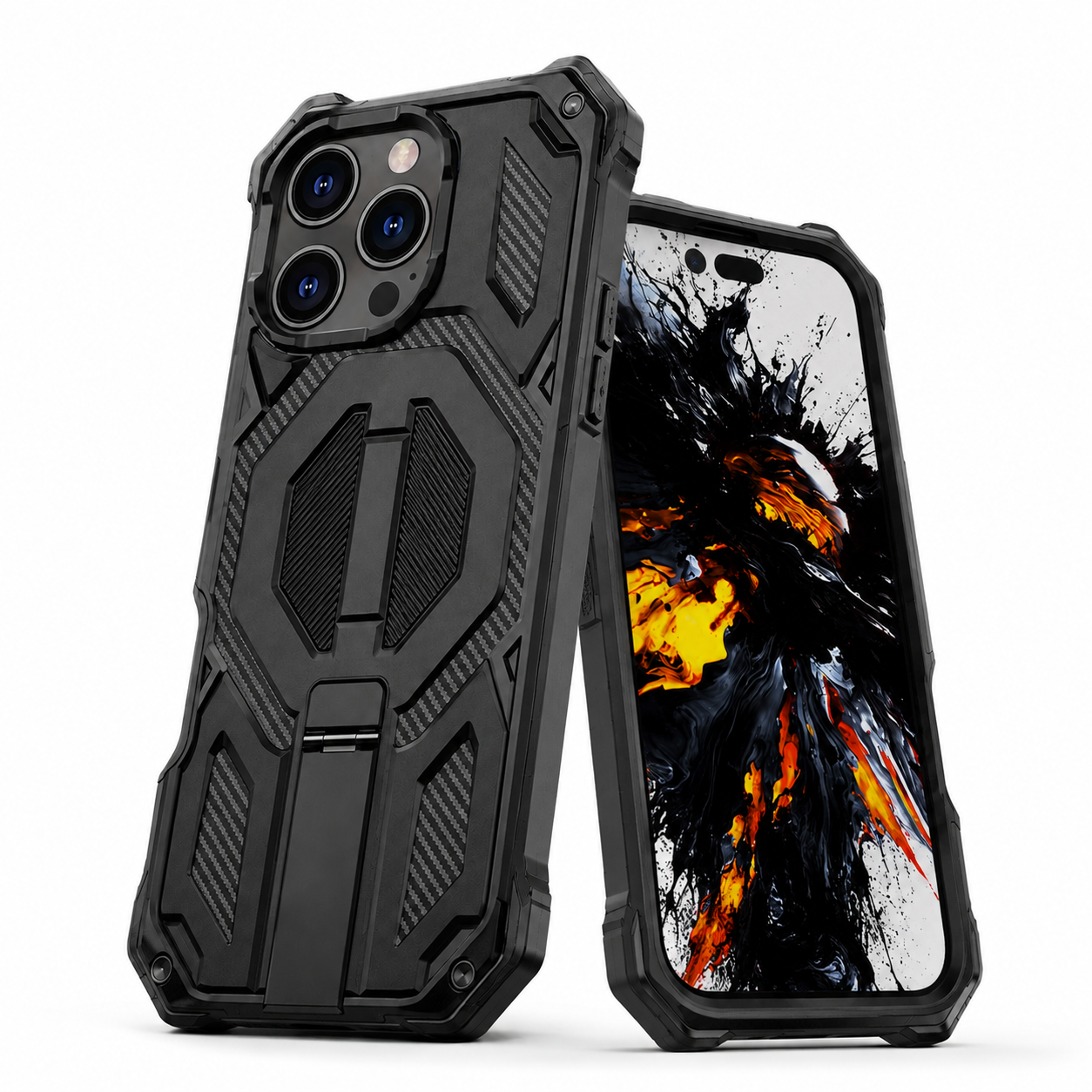 Durable phone cases Canada – Black MagSafe Outrider case

