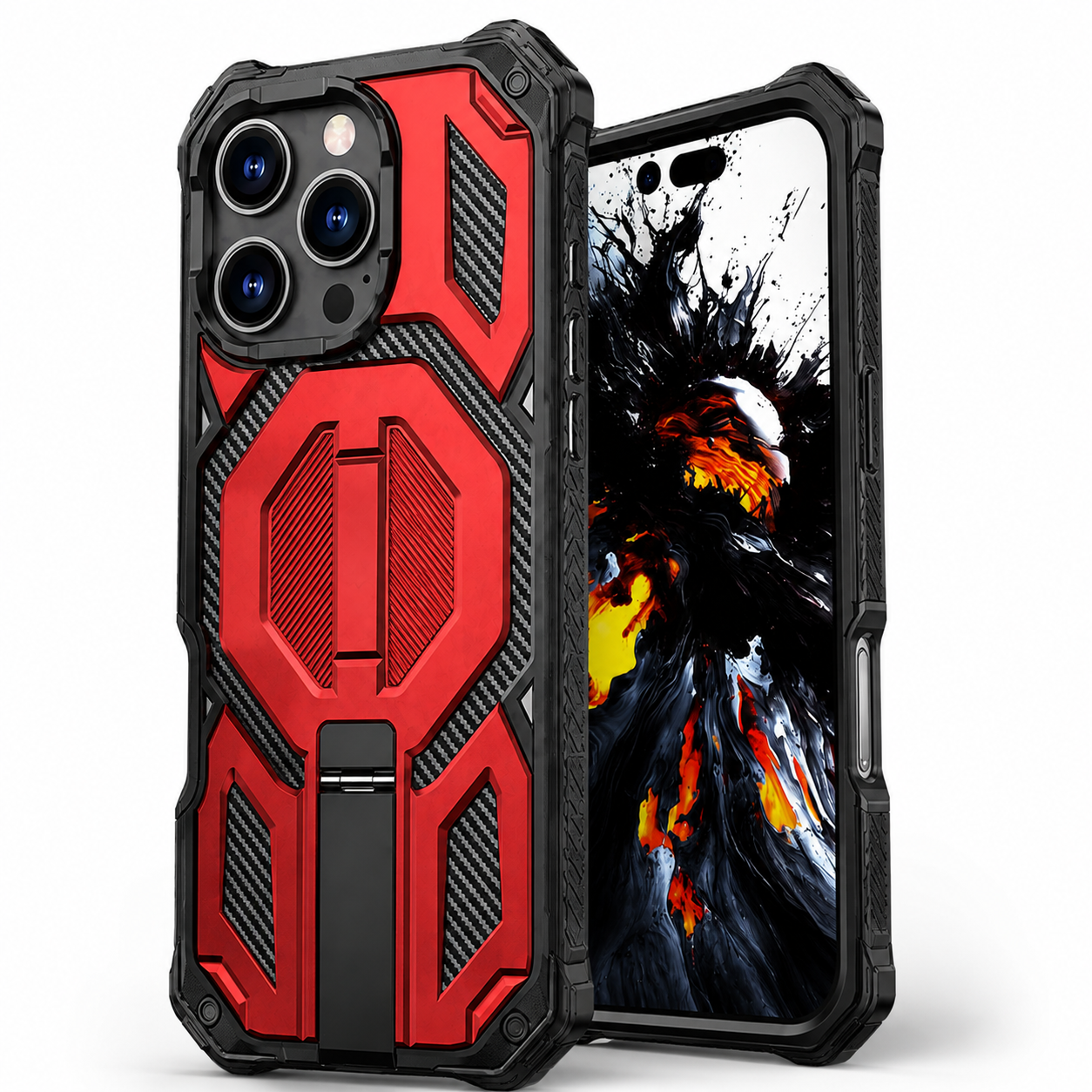Red iPhone 16 Pro Max case Canada with rugged MagSafe protection

