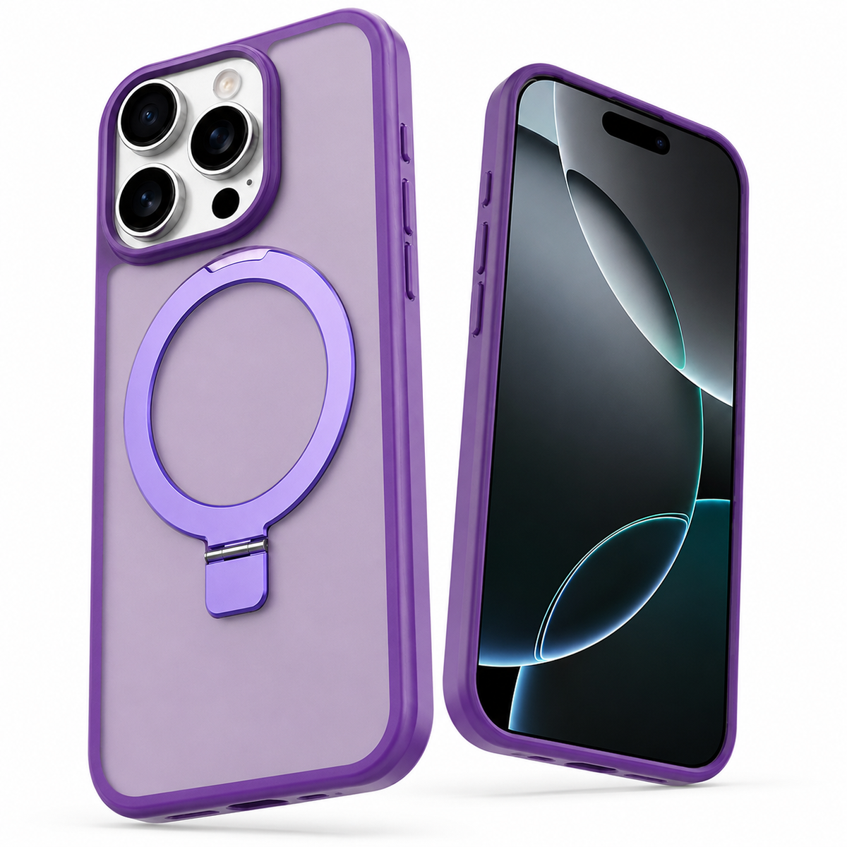 MagSafe Robust Stand Case Apple iPhone 14 Pro Max - Deep Purple - close-up design view