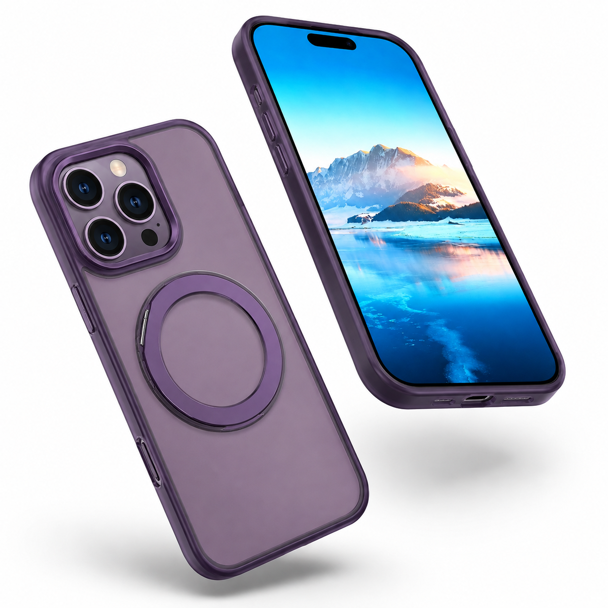 Durable Deep Purple MagSafe phone case for iPhone 16 Pro Max Canada
