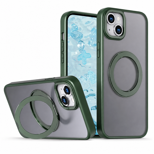 MagSafe Tilt Ring Stand Case for Apple iPhone 15 - Green