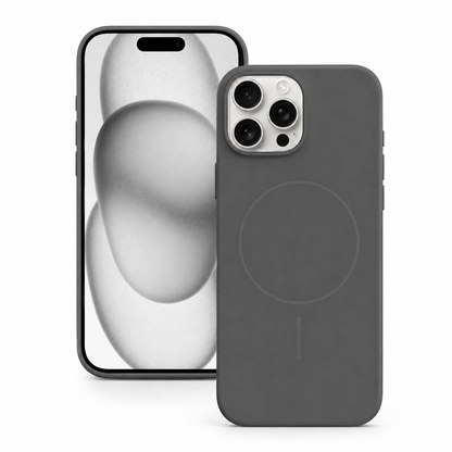 Grey MagSafe vibrant silicone case for Apple iPhone 16 Pro Max

