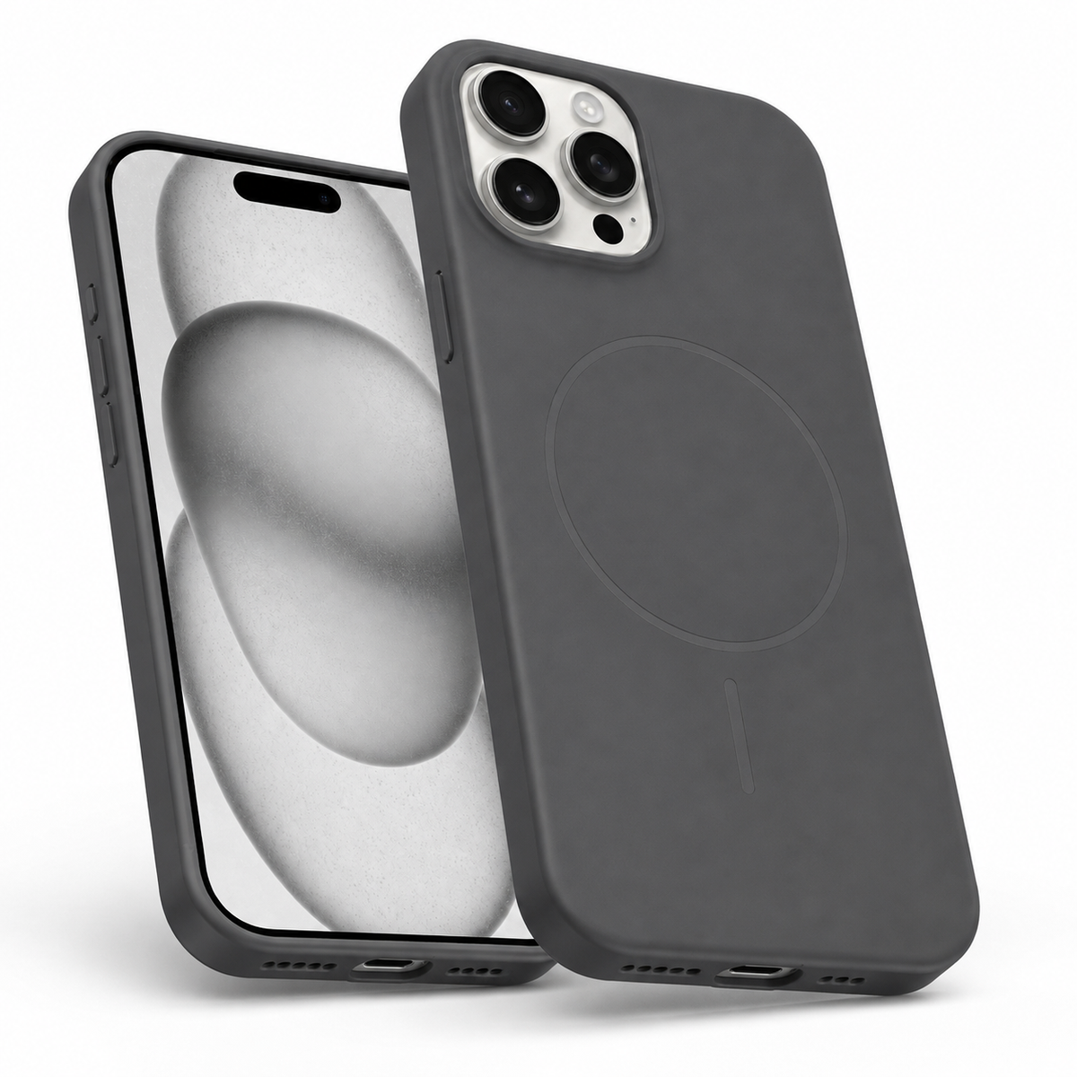 MagSafe Vibrant Silicone Case for Apple iPhone 13 Pro - Grey - close-up design view