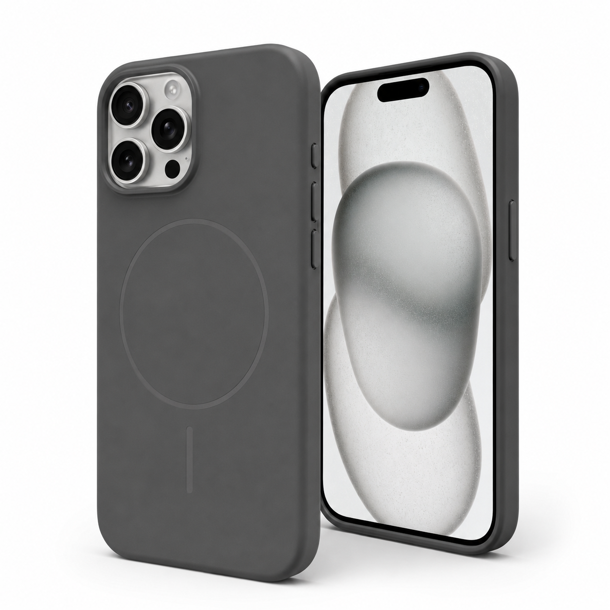 Vibrant grey silicone protective cover for Apple iPhone 16 Pro Max