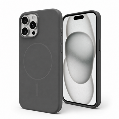 Vibrant grey silicone protective cover for Apple iPhone 16 Pro Max